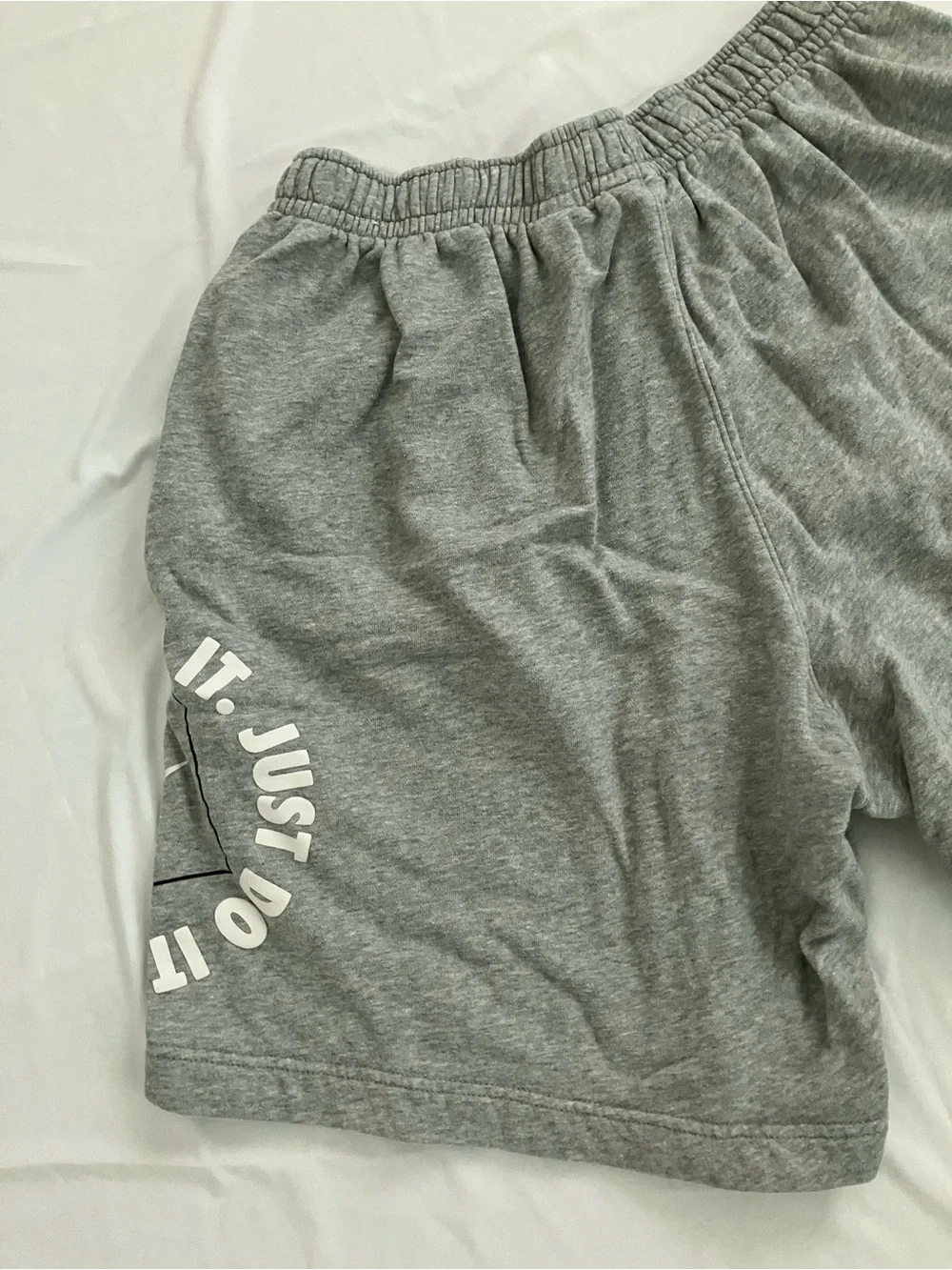 Nike Gray 'Just Do It' Athletic Shorts
